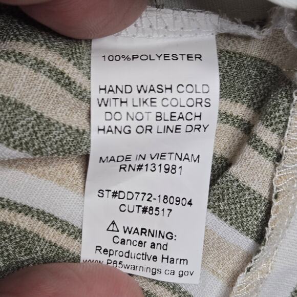 Naif Wrap Mini Dress Womens Medium V Neck Tie Waist Flounce Hem Stripped New - Picture 6 of 10